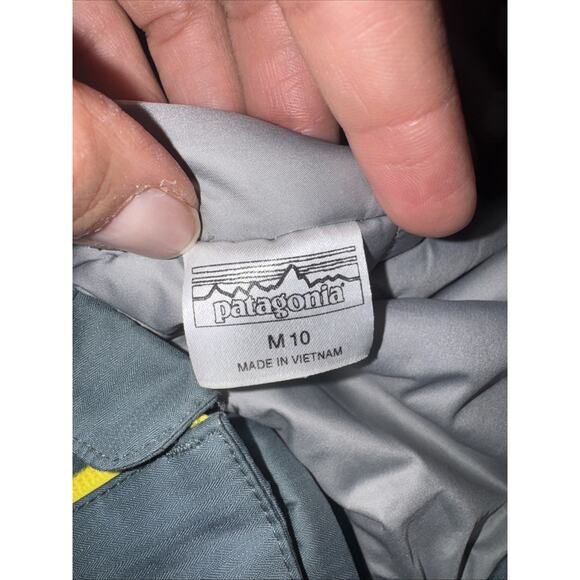 Patagonia H2NO Snowshot Ski Jacket Boys M 10 Insulated Blue Black Coat Parka - Picture 4 of 9